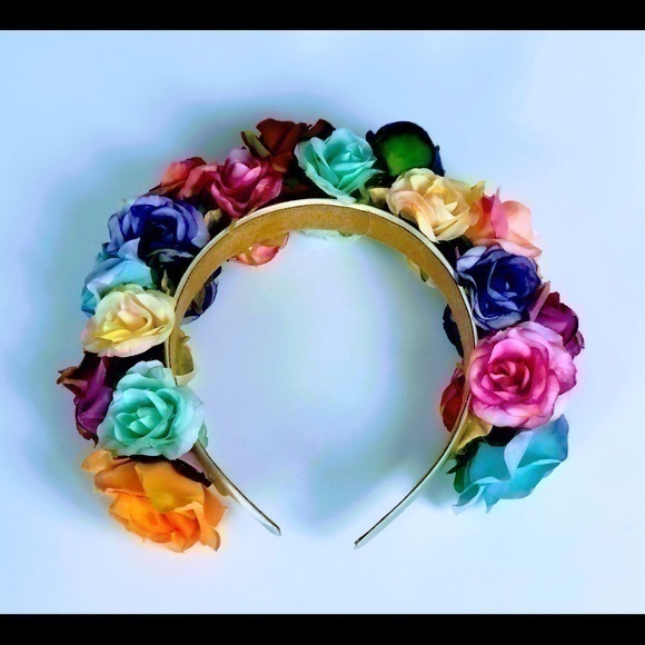 Stunning Handmade Colorful pastel Flower Crown - Picture 1 of 9